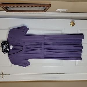 Barneys New York Dress Medium Lilac Purple Short Sleeve